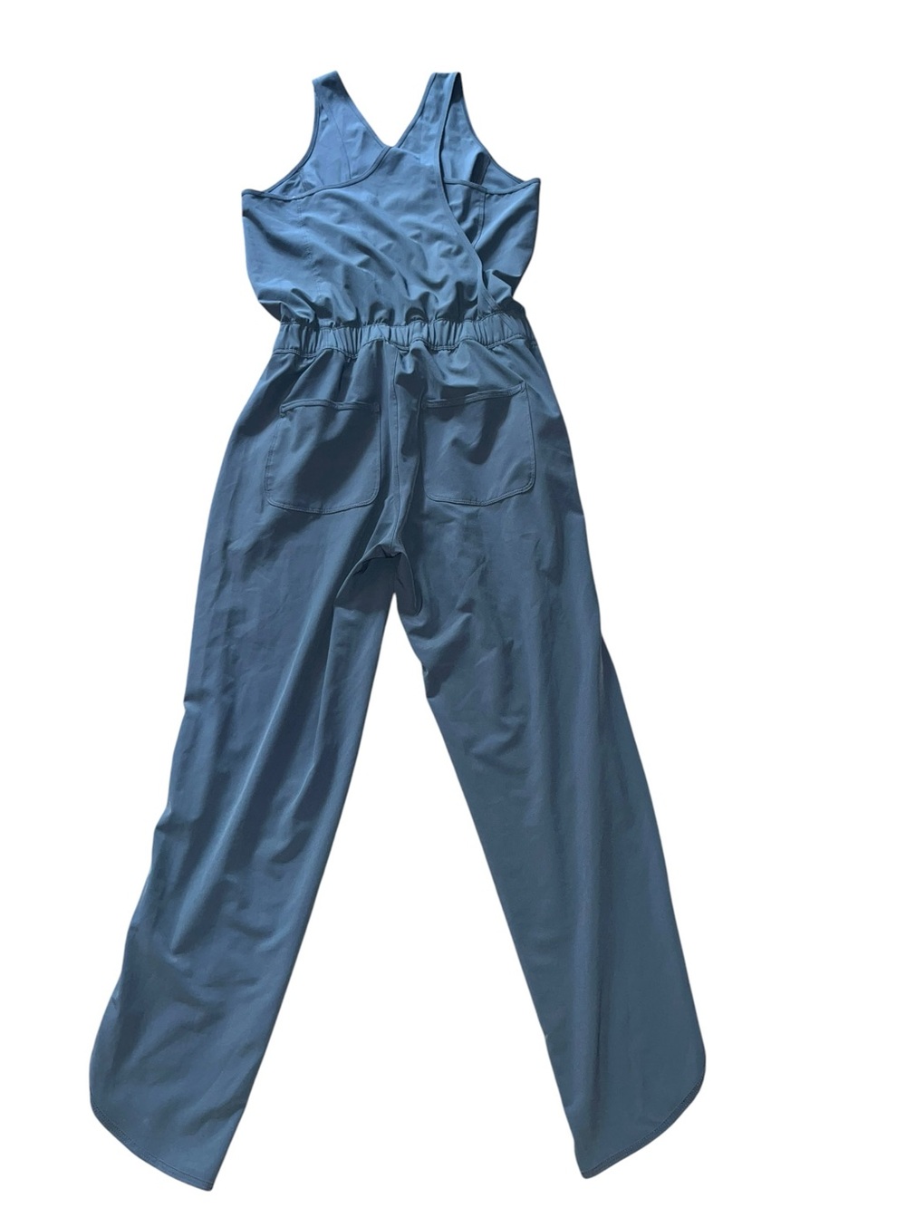 Patagonia Slate Blue Sleeveless Wide-Leg Jumpsuit with Tie Waist - Picture 5 of 7